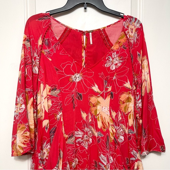 Free People Women's Eyes On You Floral Print Trapeze Dress Size 4 - Picture 8 of 13